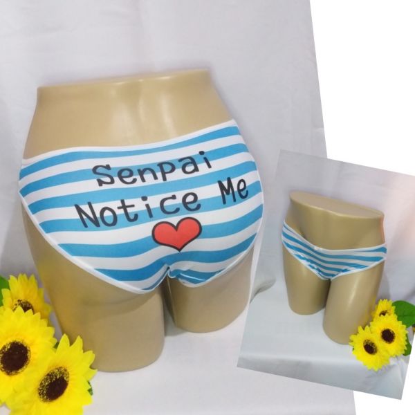Calcinha Anime Cosplay Senpai Notice Me AZUL