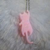 Colar Gatinho Arteiro Rosa