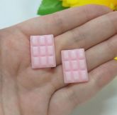 Brinco Chocolate Rosa com Glitter