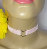 Choker Coração Vazado ROSA