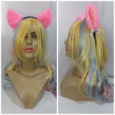 Tiara Gatinho Orelhas Nekomimi Rosa com Guizo