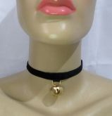 Choker Guizo Lolita Maid Grande Dourado