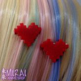 Presilha Pixel Heart Vermelha