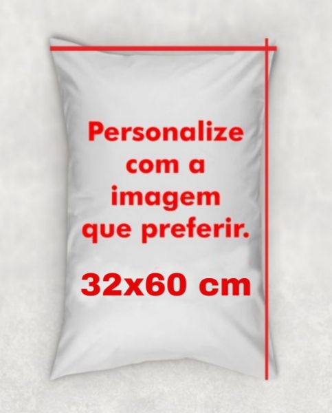 Almofada Personalizada 32x60 cm Horizontal ou Vertical