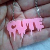 Colar Cute Pastelgoth Rosa Bebê