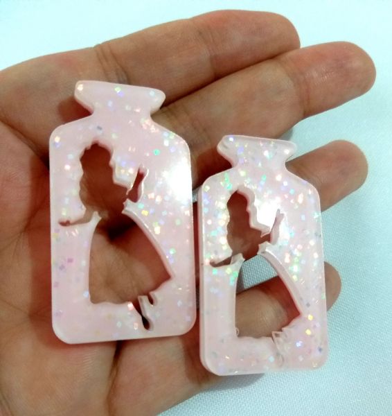 Brinco Menina no Potinho Rosa Bebê