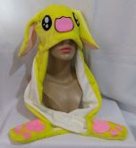 Touca Coelhinho Cachecol com Luvinhas Amarelo Limão