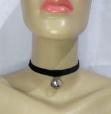 Choker Guizo Lolita Maid Grande Prateado