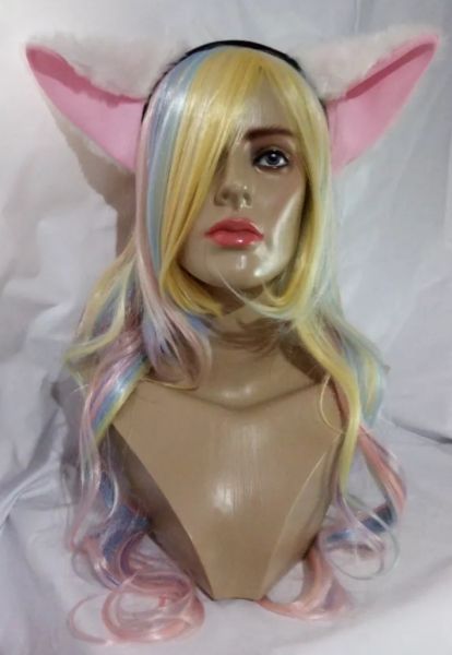 Tiara Gatinho Orelhas Nekomimi Branca