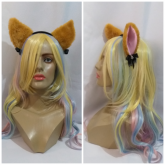 Tiara Gatinho Orelhas Nekomimi  Caramelo com Guizo