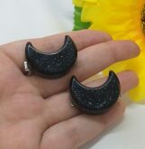 Presilha Lua Preta com Glitter